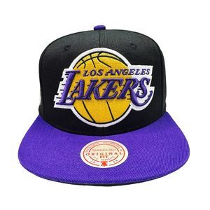 Mitchell & Ness Los Angeles Lakers Wordmark SnapBack Cap - One Size